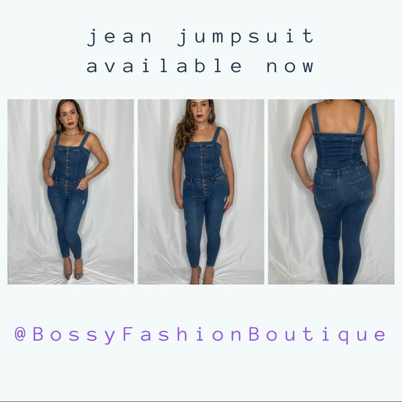 Jean tight jumpsuit - Picture 1 of 7